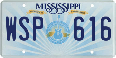 MS license plate WSP616