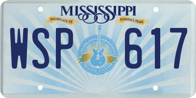 MS license plate WSP617