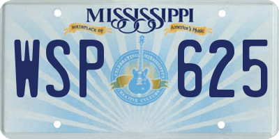 MS license plate WSP625