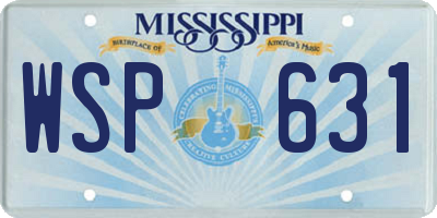 MS license plate WSP631