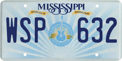 MS license plate WSP632
