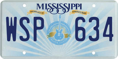 MS license plate WSP634