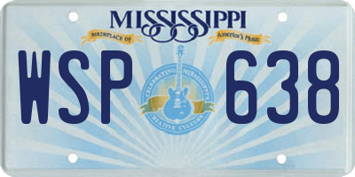 MS license plate WSP638