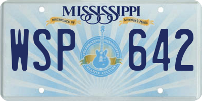 MS license plate WSP642