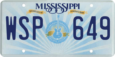 MS license plate WSP649