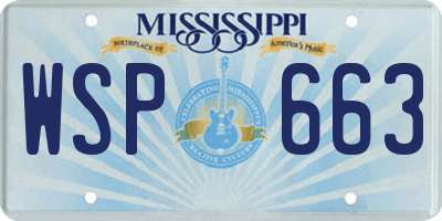 MS license plate WSP663