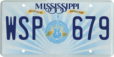 MS license plate WSP679