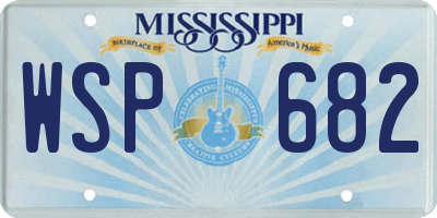 MS license plate WSP682