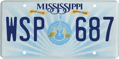 MS license plate WSP687