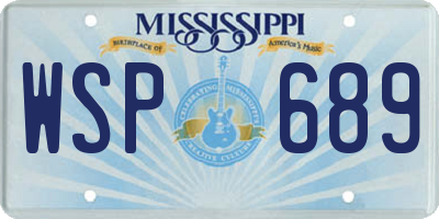 MS license plate WSP689