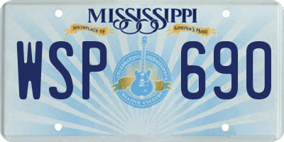 MS license plate WSP690