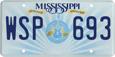 MS license plate WSP693