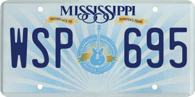 MS license plate WSP695