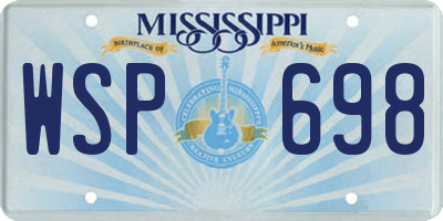 MS license plate WSP698