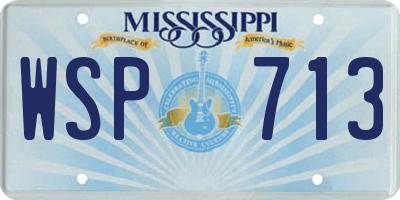 MS license plate WSP713