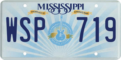 MS license plate WSP719