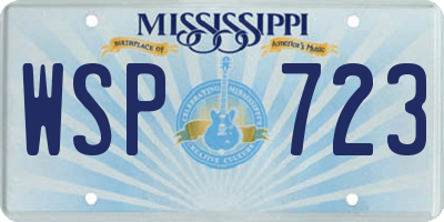 MS license plate WSP723