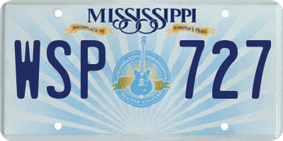 MS license plate WSP727
