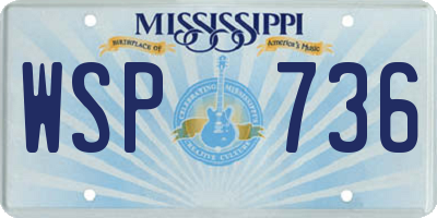 MS license plate WSP736