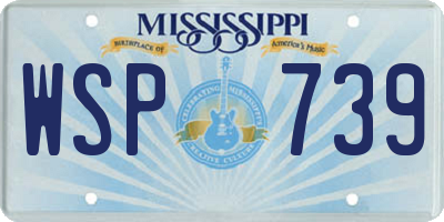 MS license plate WSP739
