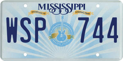 MS license plate WSP744