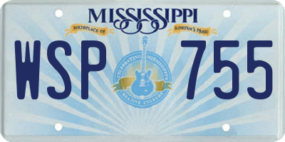 MS license plate WSP755