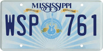 MS license plate WSP761