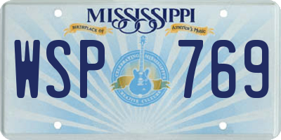 MS license plate WSP769