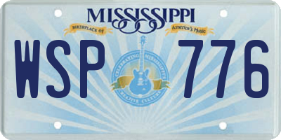 MS license plate WSP776