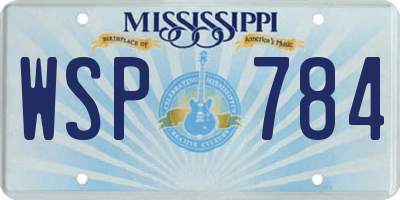 MS license plate WSP784