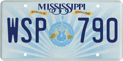 MS license plate WSP790