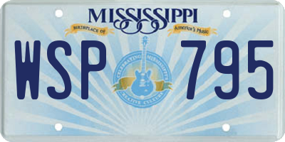 MS license plate WSP795