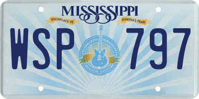MS license plate WSP797