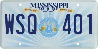 MS license plate WSQ401