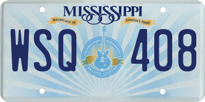 MS license plate WSQ408