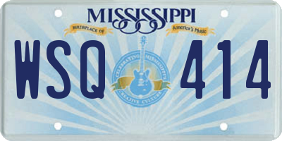 MS license plate WSQ414