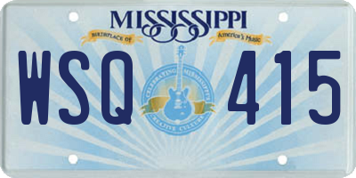 MS license plate WSQ415