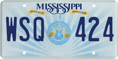 MS license plate WSQ424