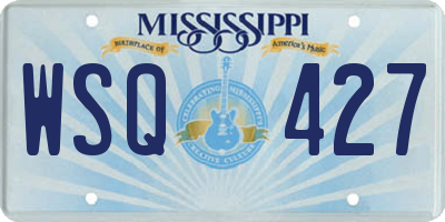 MS license plate WSQ427