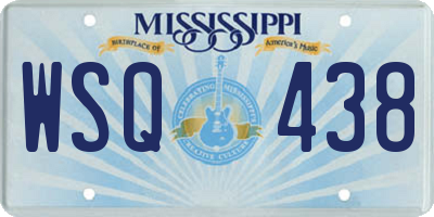 MS license plate WSQ438