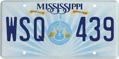 MS license plate WSQ439