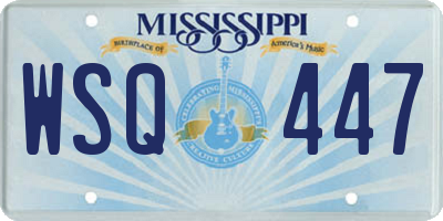 MS license plate WSQ447