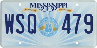 MS license plate WSQ479