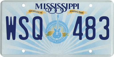 MS license plate WSQ483