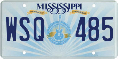 MS license plate WSQ485