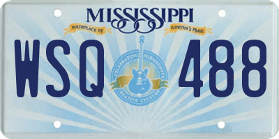 MS license plate WSQ488