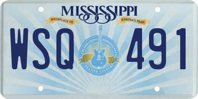 MS license plate WSQ491