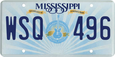 MS license plate WSQ496