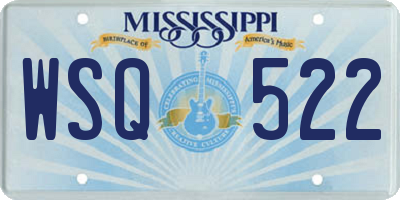 MS license plate WSQ522