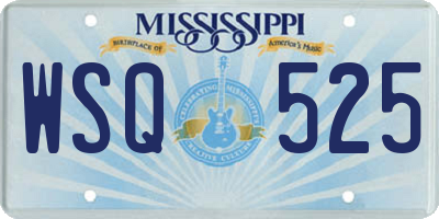 MS license plate WSQ525